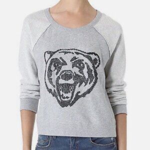 Free People Jess’s Big Bad Bear Varsity Sweatshirt XS